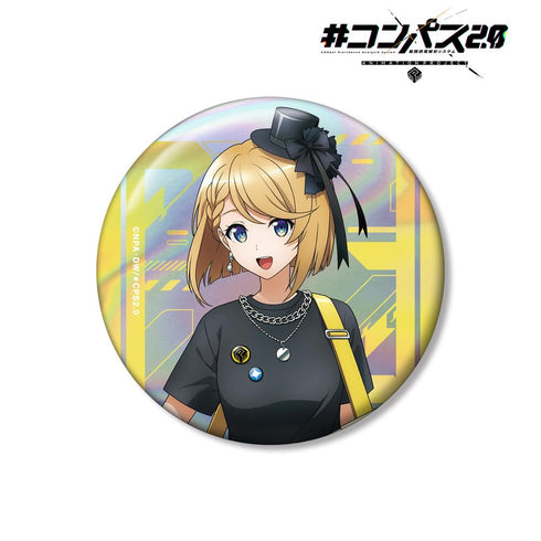 『#コンパス2.0 戦闘摂理解析システム』描き下ろし ジャンヌ ロックバンドver. 75mmオーロラ缶バッジ